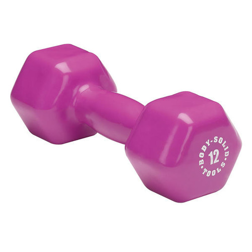 Body Solid 12 lb. Vinyl Dumbbell