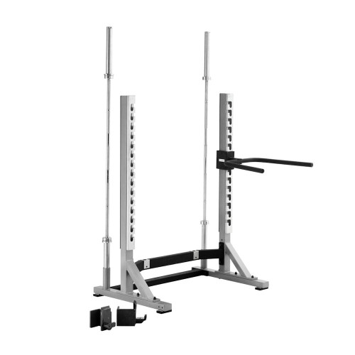 York Commercial Squat Rack with Optional Dip Handles