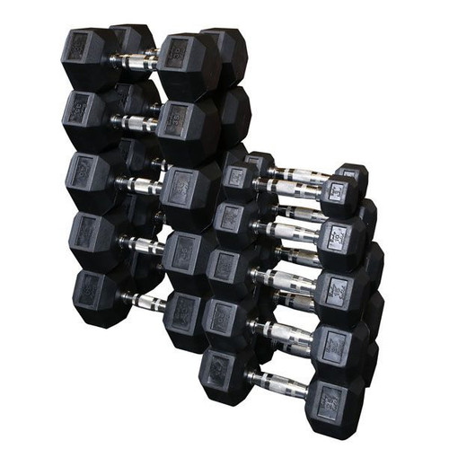 Body Solid SDRS Rubber Hex Head Dumbbells