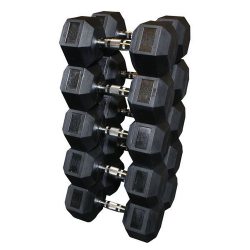 Body Solid Rubber Encased Hex Dumbbells
