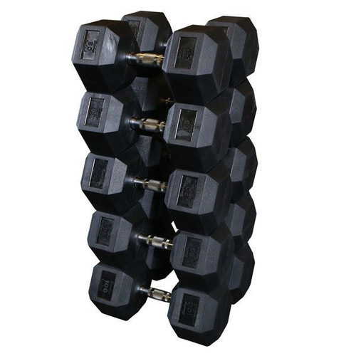 Body Solid Rubber Coated Dumbbell Set