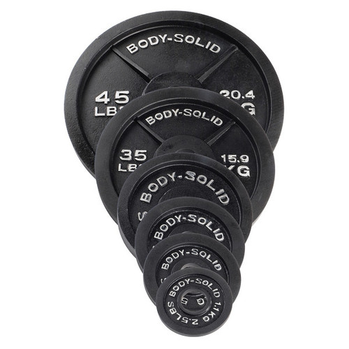 Body Solid OSB Black Iron Olympic Plate Set