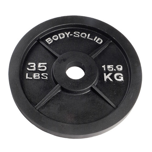 Body Solid 35 lb. Black Weight Plate