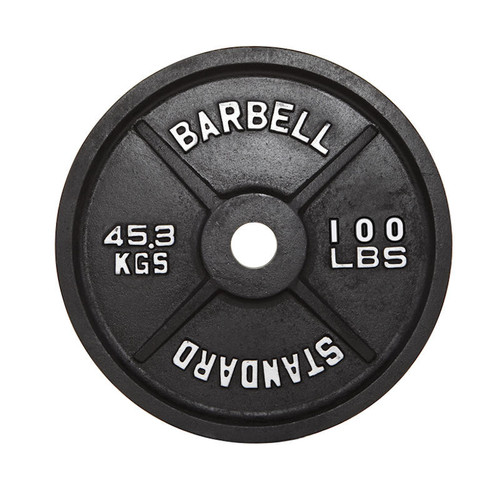 Troy USA Sports 100 lb. Black Cast Iron Weight Plate
