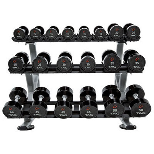 TAG Ultrathane Dumbbell Set with Rack