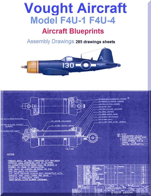 Vought F4U-1 F4U-4 Aircraft Blueprints Assembly Drawings - Download ...