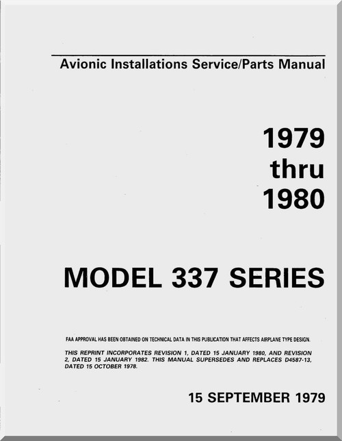 Cessna 337 Parts Manual
