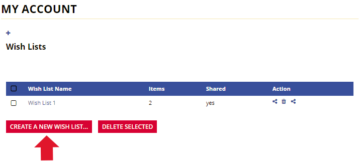 Click Here to Create a Wish List Create Wishlist