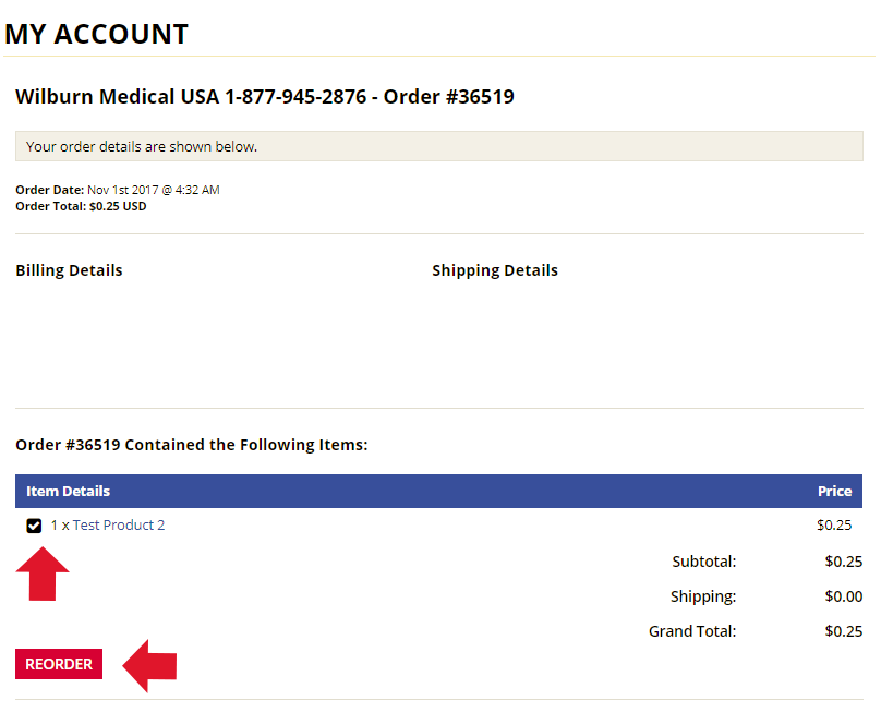 Order Details Order Details