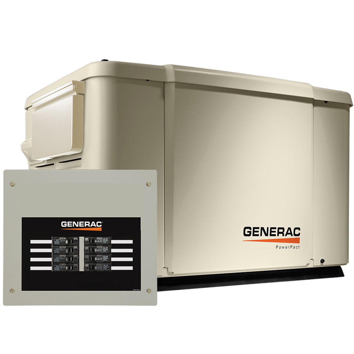Generac PowerPact 6998 7.5kW Generator with Wi-Fi & 50A 8-circuit Transfer