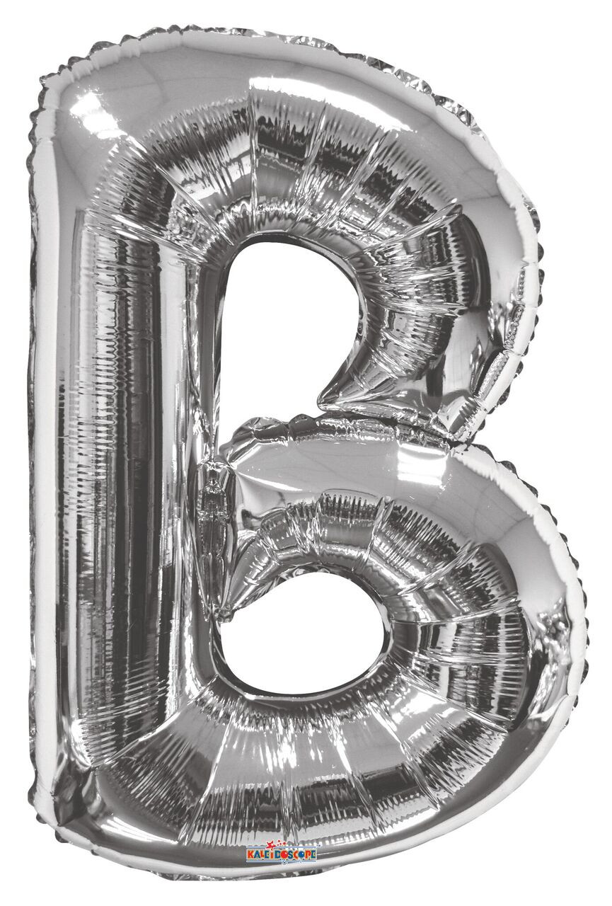 Silver Letter Balloons 34" Silver Letter "b" Foil Helium Balloon