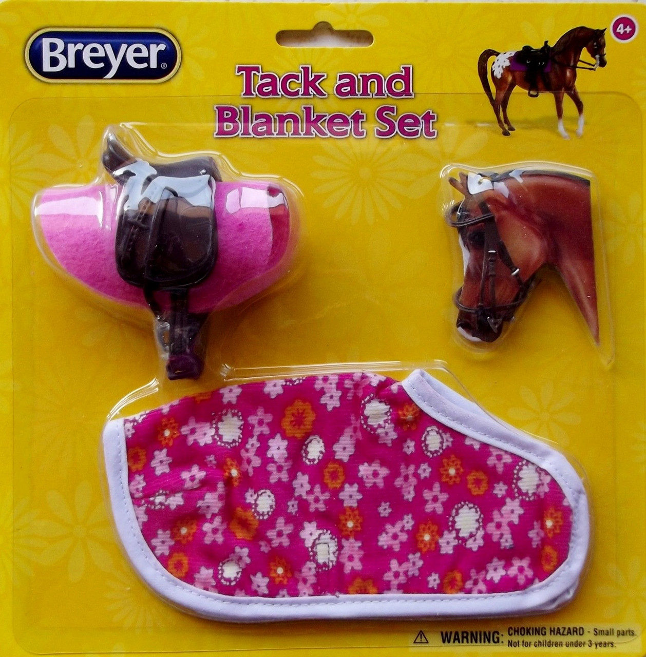 Breyer Horses English Saddle Tack & Blanket Set, Pink Flowers Classic 1