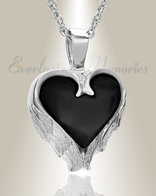 Sterling silver Onyx Innocent Heart memorial pendants and onyx