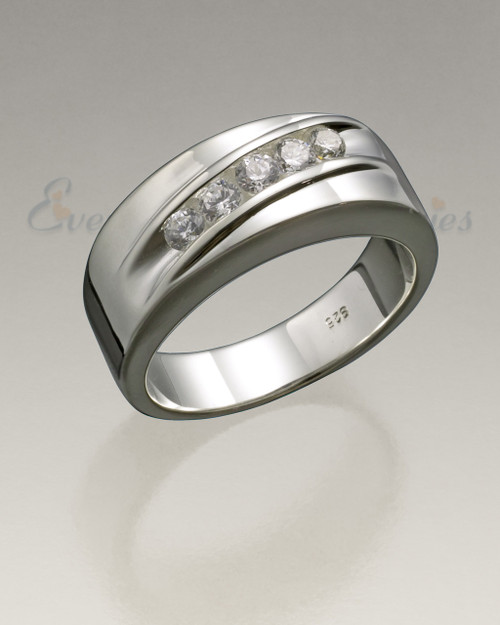 sterling silver mens wondrous ring for cremains