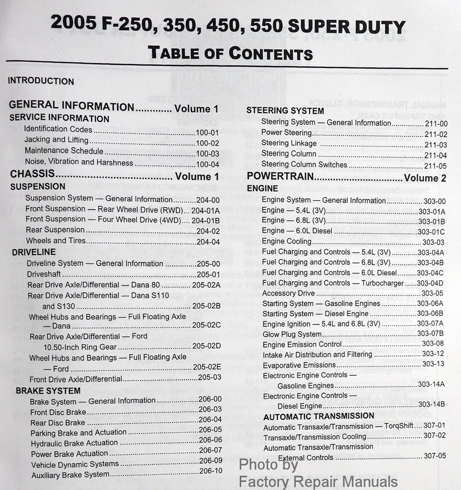 2005 Ford f250 super duty owners manual #4