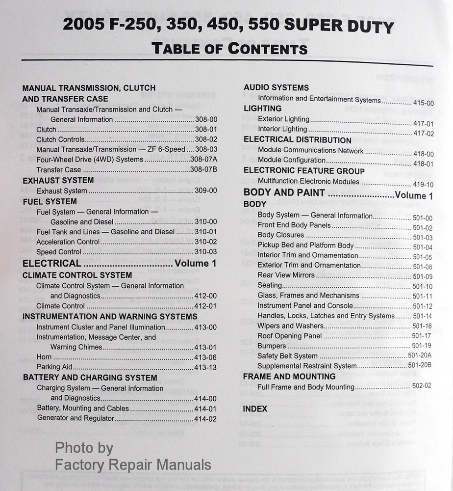 2005 Ford f250 super duty owners manual #7