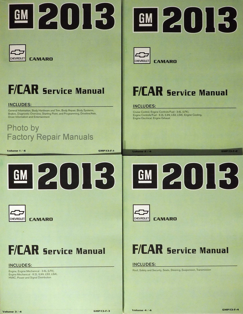 2013 chevy camaro factory service manual shop repair set factory