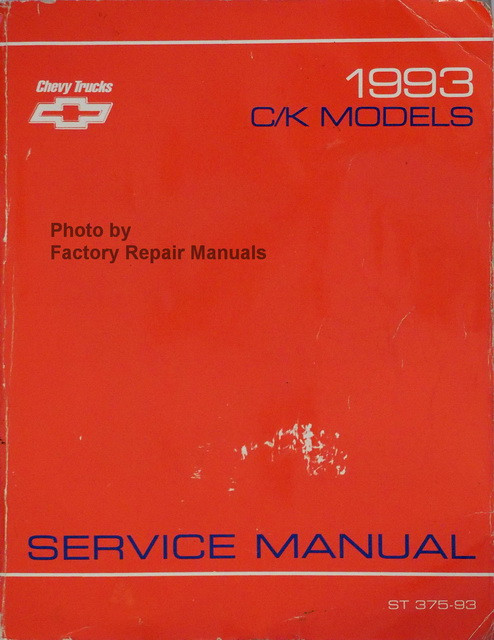 1993 Chevy C K Truck Shop Service Manual Pickup Suburban Blazer ...