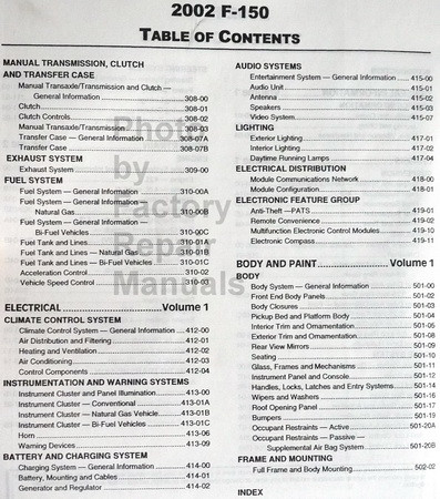 2002 ford f150 repair manual free download