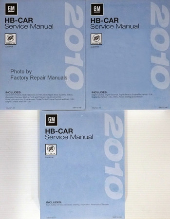 2010 Buick Lucerne Factory Shop Service Repair Manual 3 Volume Set