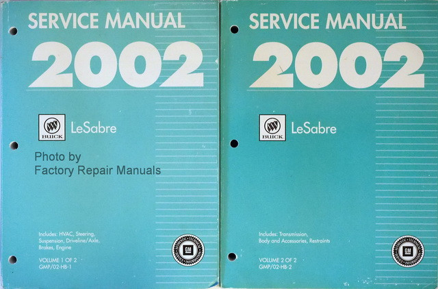 2002 Buick LeSabre Factory Service Manual Set Original 