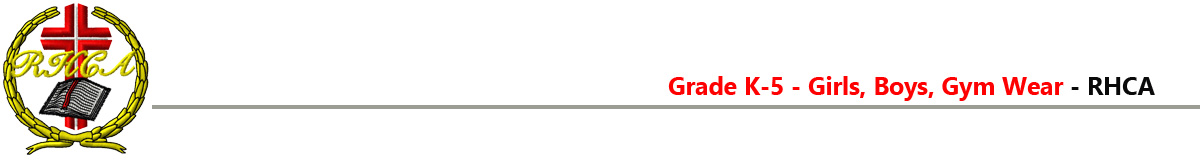 Richmond HILL Christian Academy School Uniforms - K-5 - Girls, Boys, Gym Wear Richmond HILL Christian Academy School Uniforms - K-5 - Girls, Boys, Gym Wear