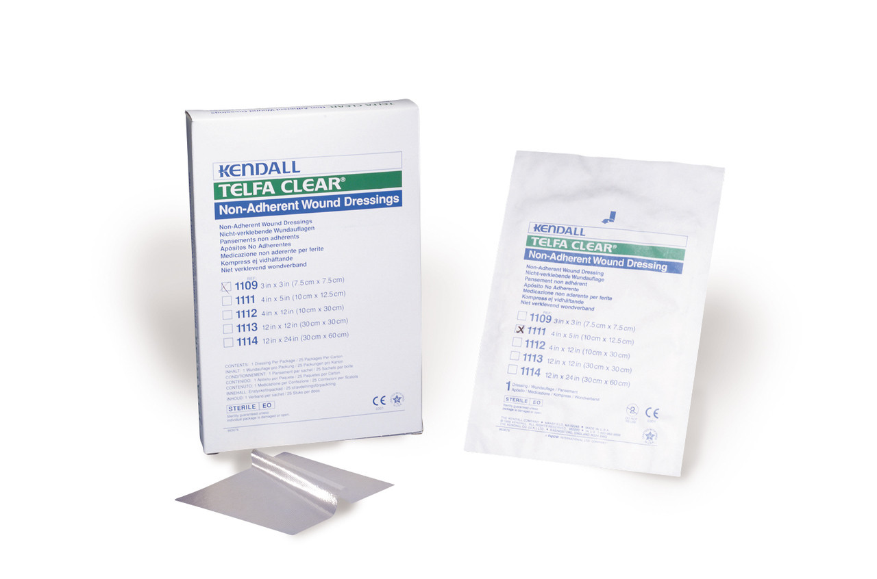 Covidien/Kendall Telfa NonAdherent Clear Wound Dressing Sterile 1s USA Medical and Surgical