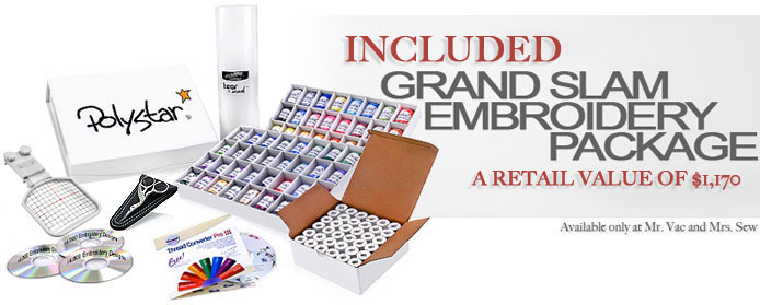 Brother LB6800PRW Project Runway Limited Edition Sewing & Embroidery Machine Brother LB6800PRW Grand Slam Embroidery Package