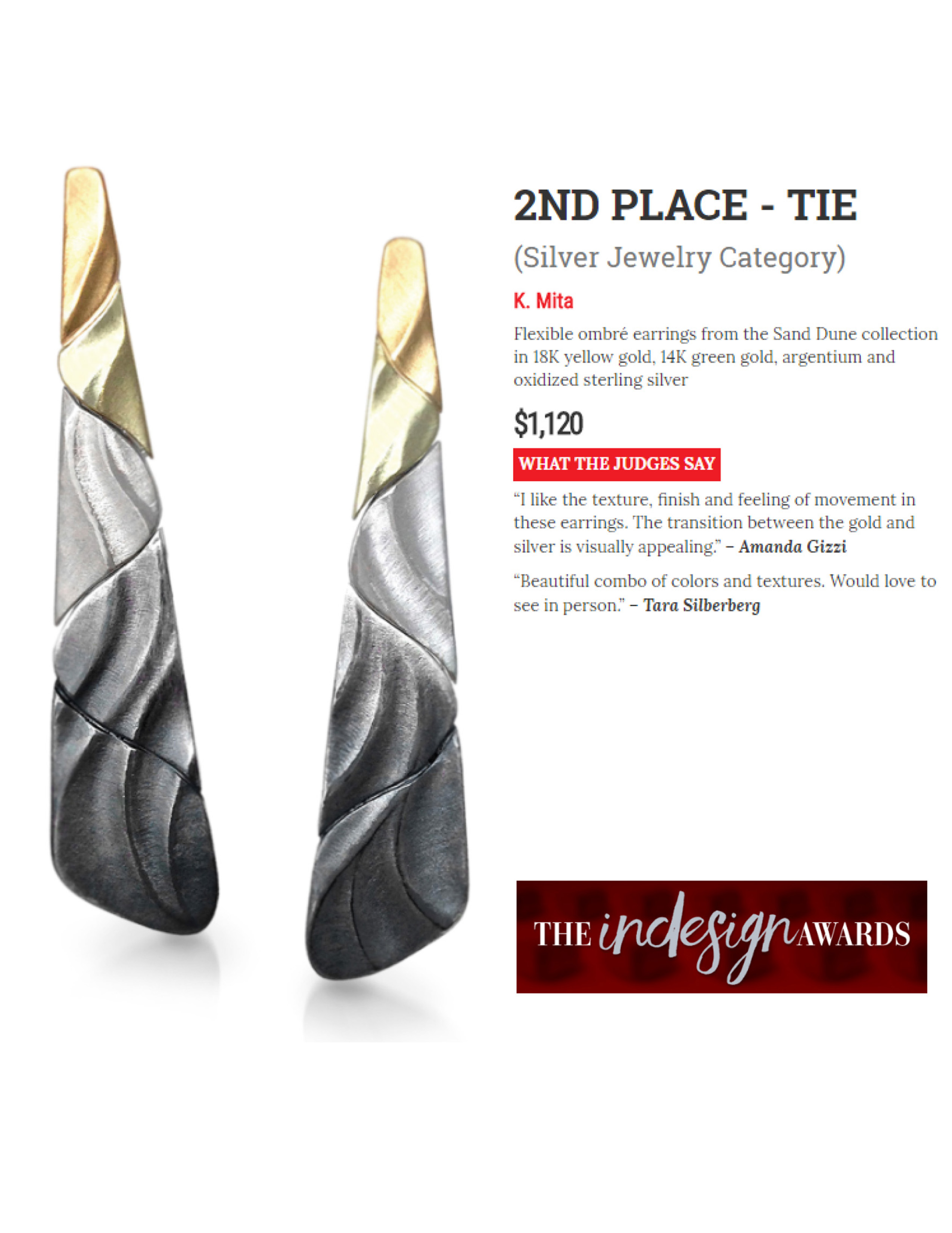 Ombre Earrings from K.Mita | InDesign Awards 2nd Place (Silver) | instoremag.com May 2017