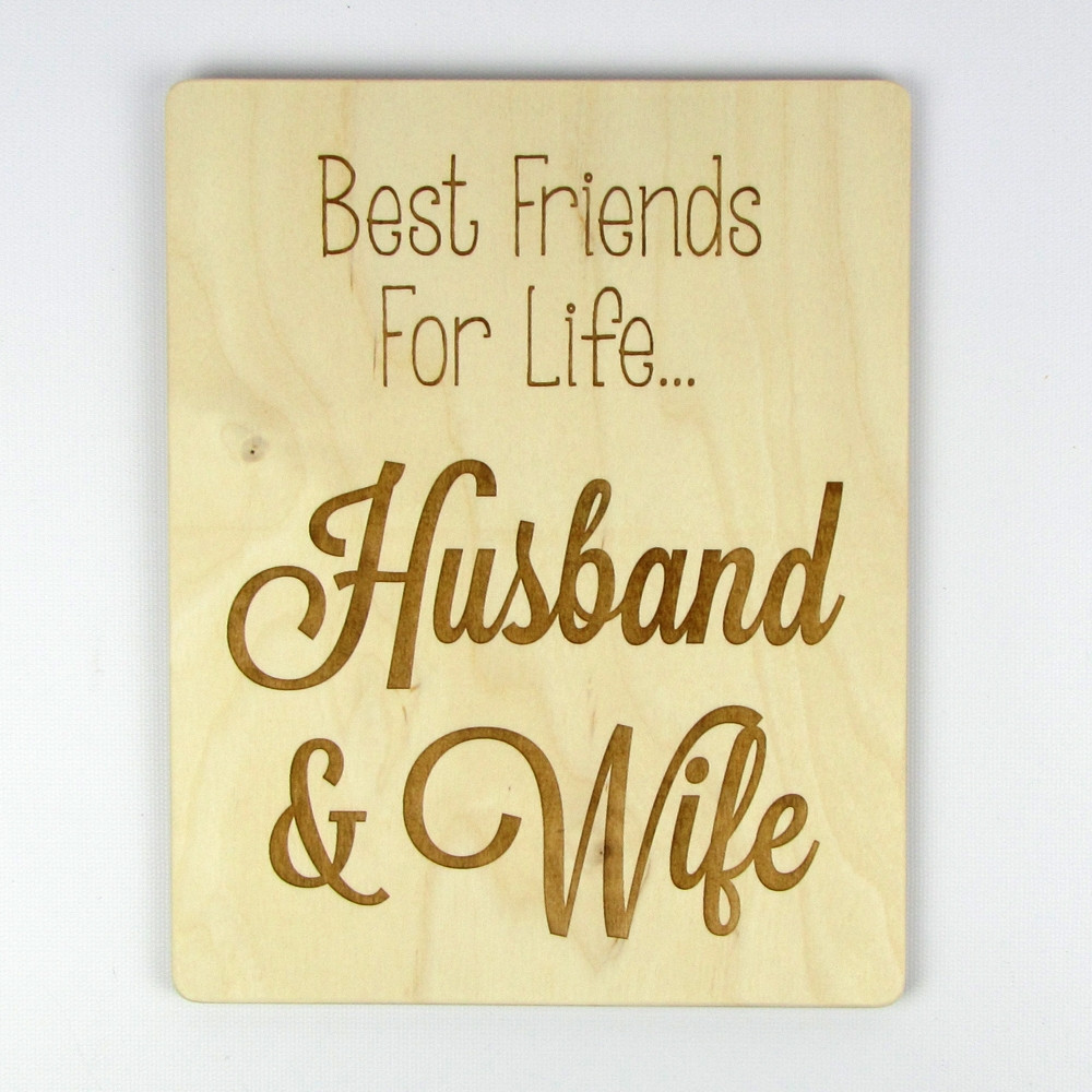 "Best Friends For Life - Husband and Wife" Wood Sign - The ...