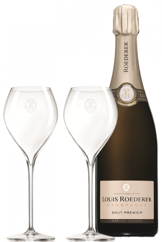 Louis Roederer Brut Premier with Glasses, Champagne