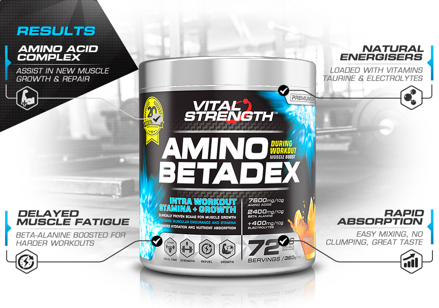 Amino Betadex Intra Workout Stack 360g Vitalstrength