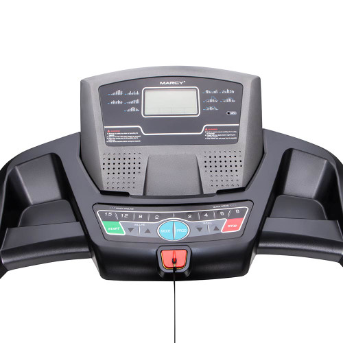 The Marcy Motorized Folding Treadmill JX-650W has a large display screen to make it easy to keep track of your progress