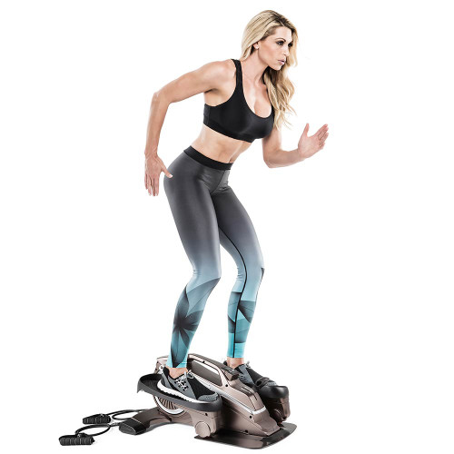 Bionic Body Compact Elliptical Trainer with Resistance Tubes in use by Kim Lyons