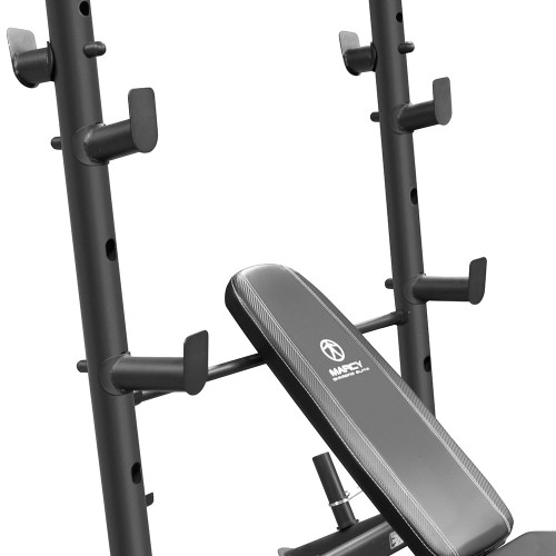The Marcy Diamond Mid Size Bench MD-867W has multiple bar catches to vary your HIIT