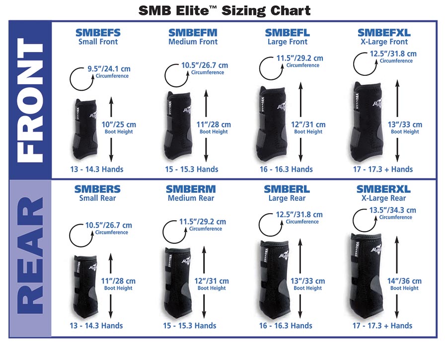 professional s choice smb elite front amp rear value pack professional choice bell boots size chart