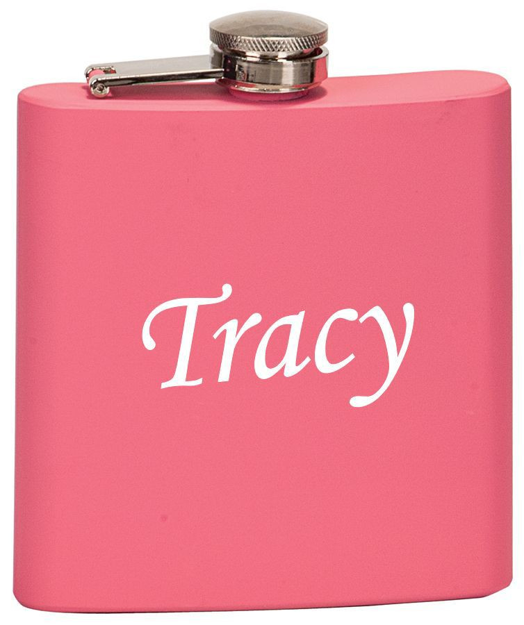 Personalized Pink Stainless Steel Flask