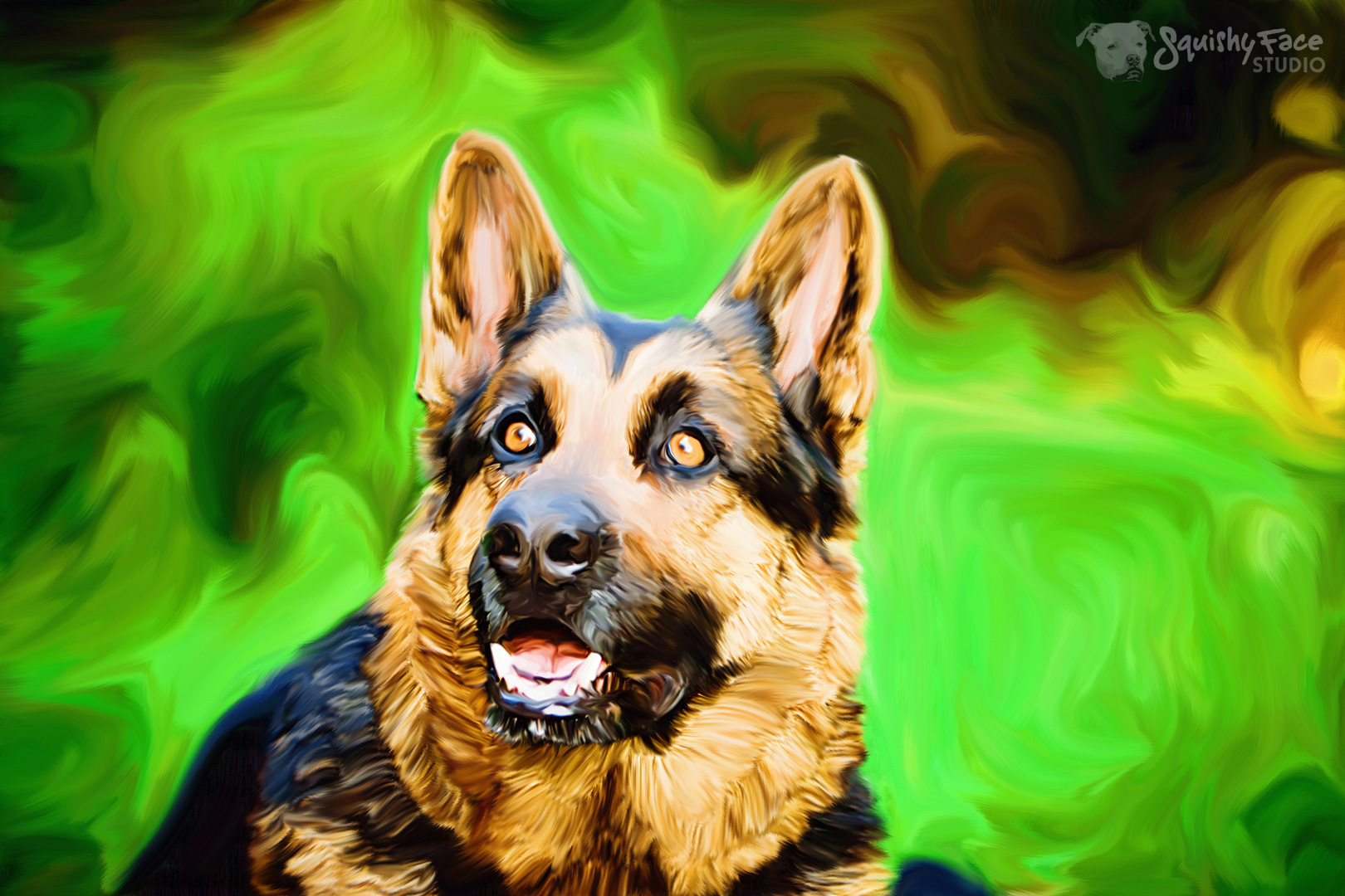 Download This Is Fine Dog Painting Wallpaper