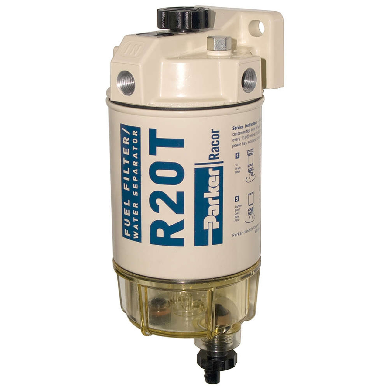 Racor 200 Series 30 GPH Low Flow Diesel Fuel Filter/Water Separator 230