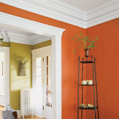 interior room showing bold use of crown molding