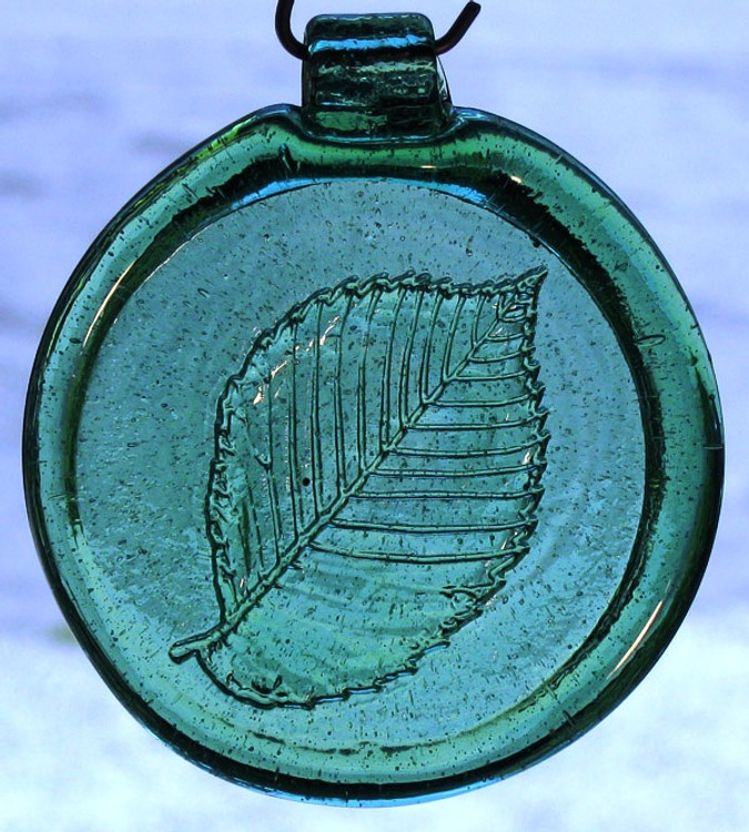 Old Hancock Elm Leaf Suncatcher