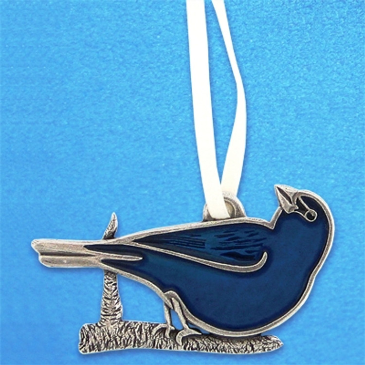 Indigo Bunting Pewter Ornament