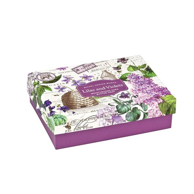 Lilac and Violets Double Soap Gift Box