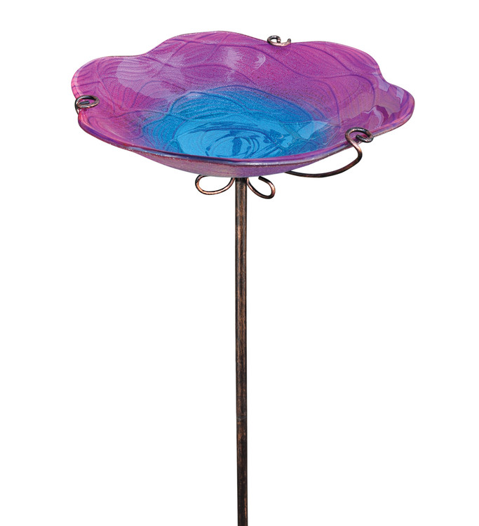 Birdbath/Feeder Stake - Pink