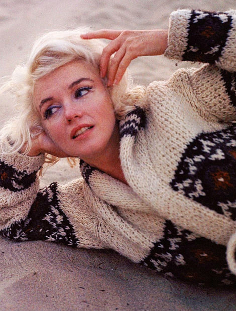 marilyn monroe in a sweater