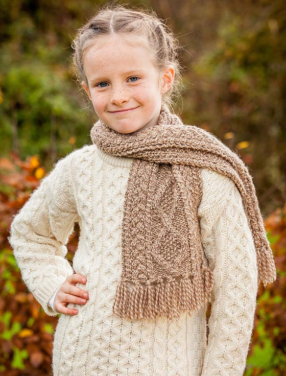 Children's Merino Wool Scarf, Kids wool scarf | Aran Sweater Market