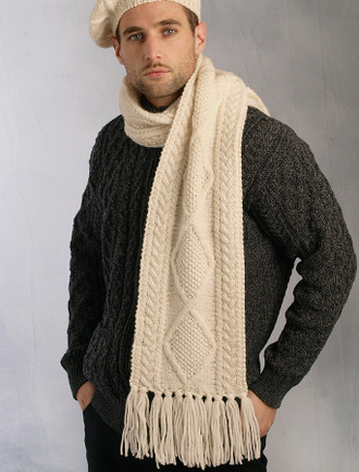 Men's Scarf, mens wool scarf | Aran Sweater Market