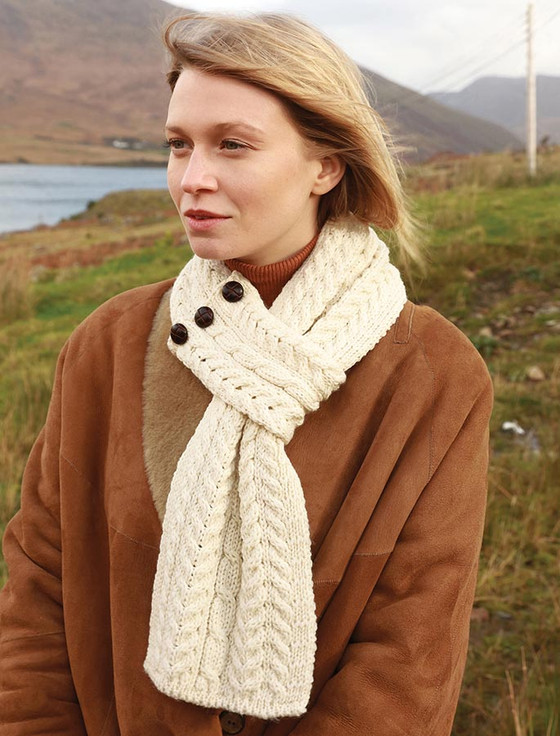 Aran Wool Loop Scarf Aran Sweater Market
