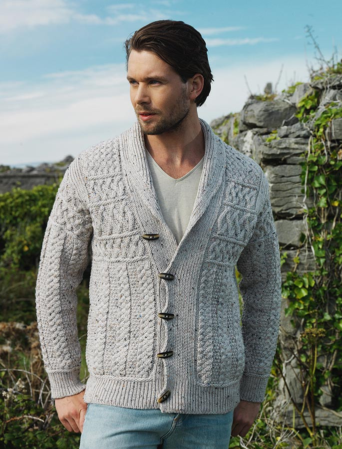 Men's Shawl Collar Cardigan | Aran Sweater Market