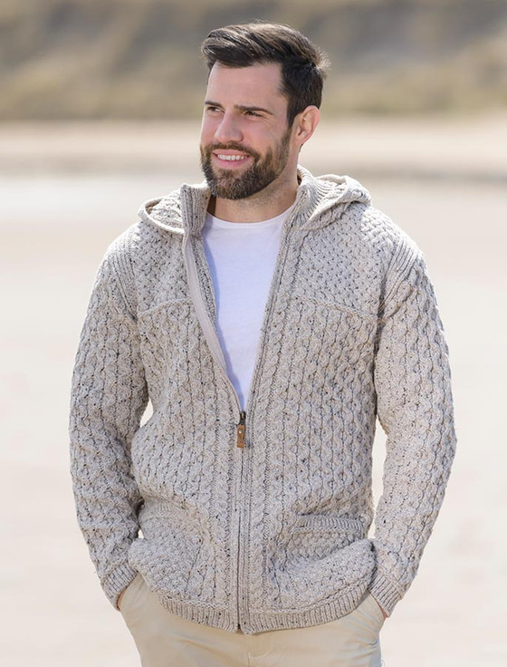 mens knitted cardigan with hood jacket patterns